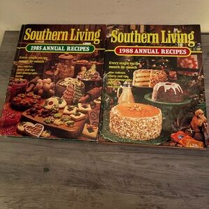 Southern Living 1985 & 1988 Annual Recipes - Red and Green Covers